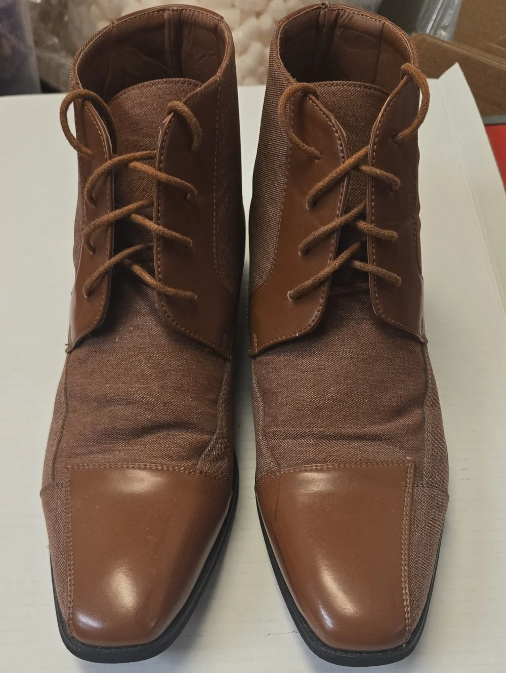 Men's Brown Lace-Up Dress Boots